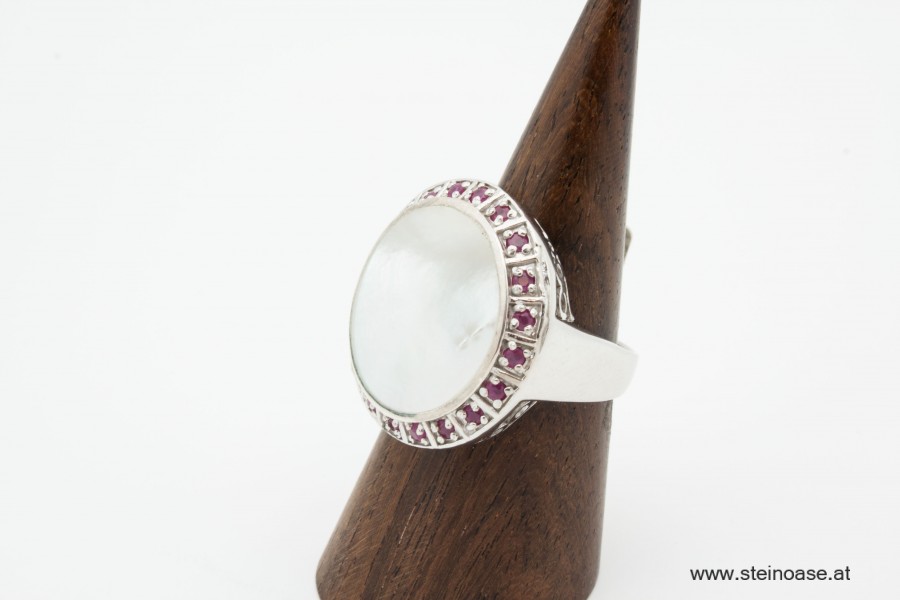 Ring Rubine & Perlmut 